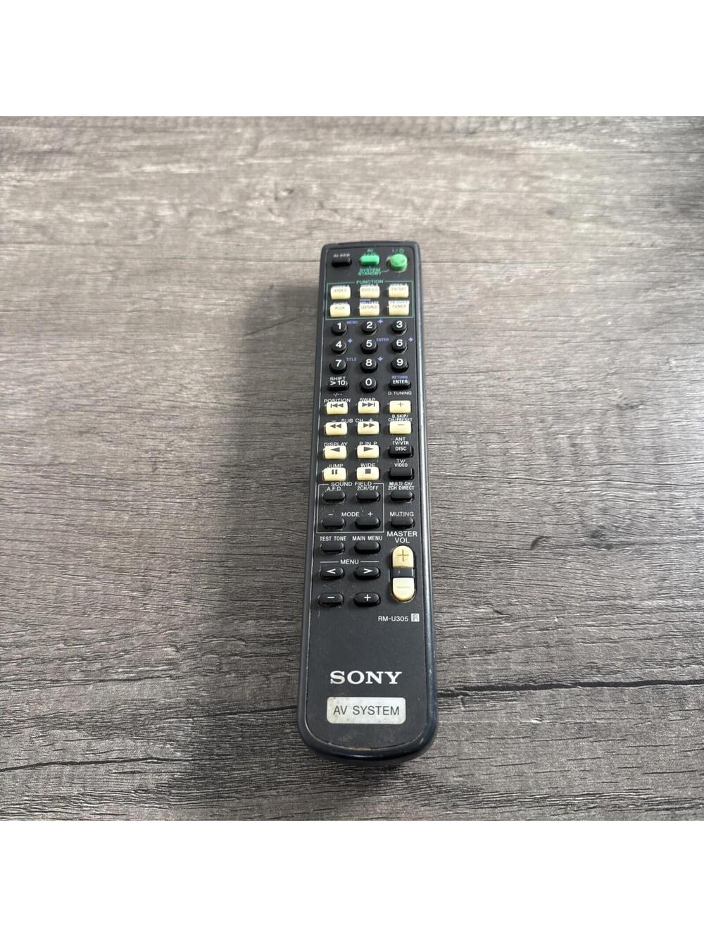 Sony AV System Remote Control RM-U305 RMU305 Genuine OEM Battery Cover Broken
